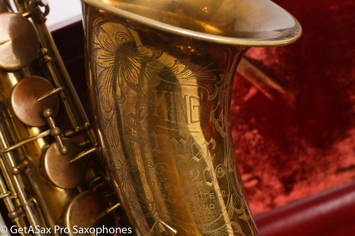 King Super 20 Tenor Original Lacquer Full Pearls Fresh Overhaul Fantastic! 299686