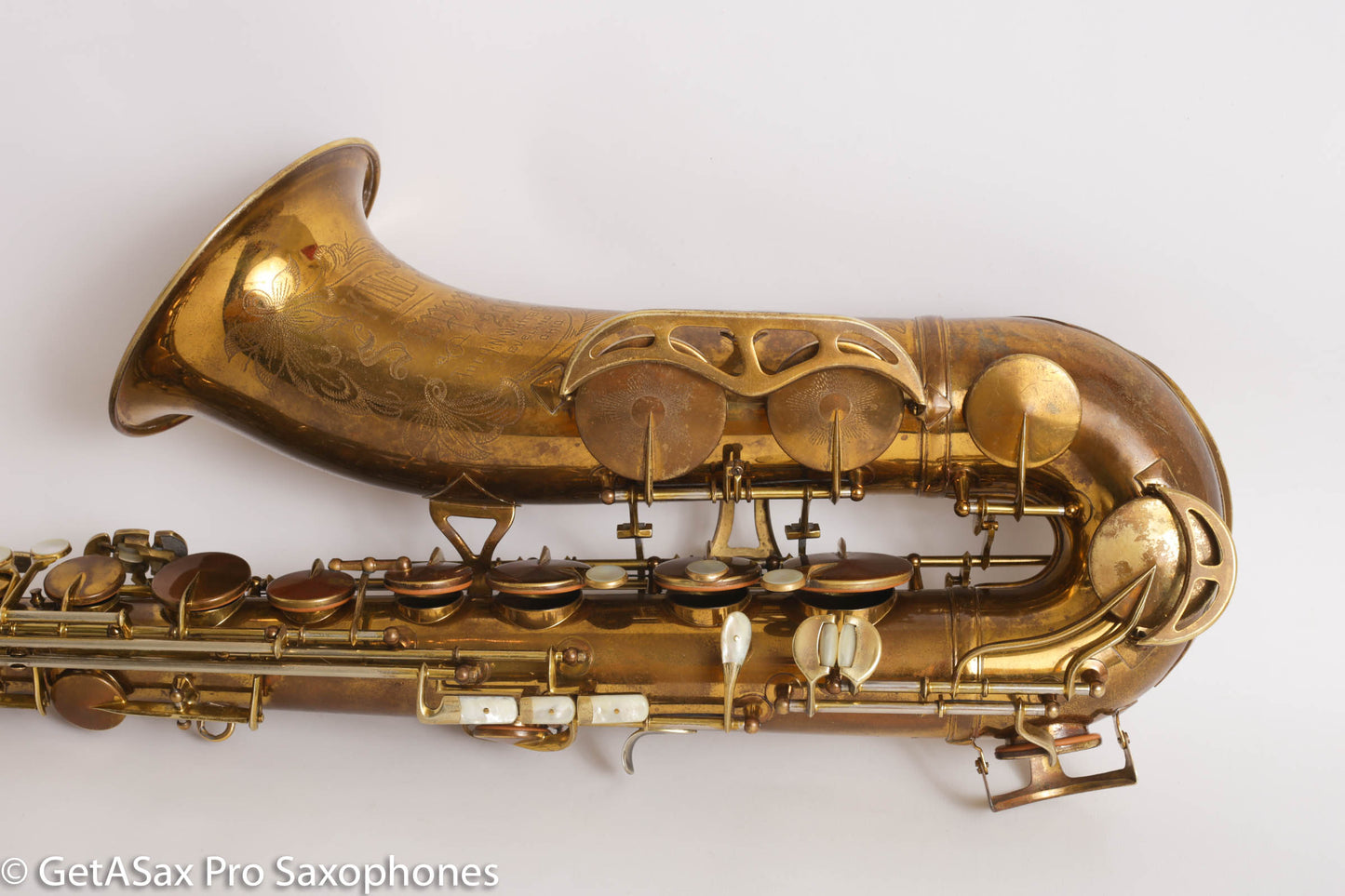 King Super 20 Tenor Original Lacquer Full Pearls Fresh Overhaul Fantastic! 299686