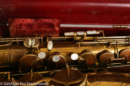 King Super 20 Tenor Original Lacquer Full Pearls Fresh Overhaul Fantastic! 299686