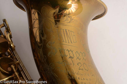 King Super 20 Tenor Saxophone Original Lacquer Original pads Warranty Card Amazing!