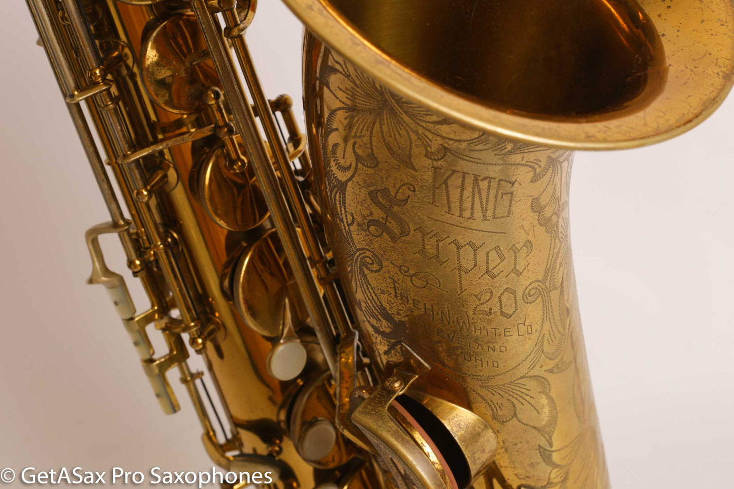 King Super 20 Tenor Full Pearls Very Good Condition Good Pads 308996