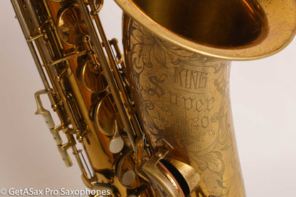 King Super 20 Tenor Full Pearls Very Good Condition Good Pads 308996