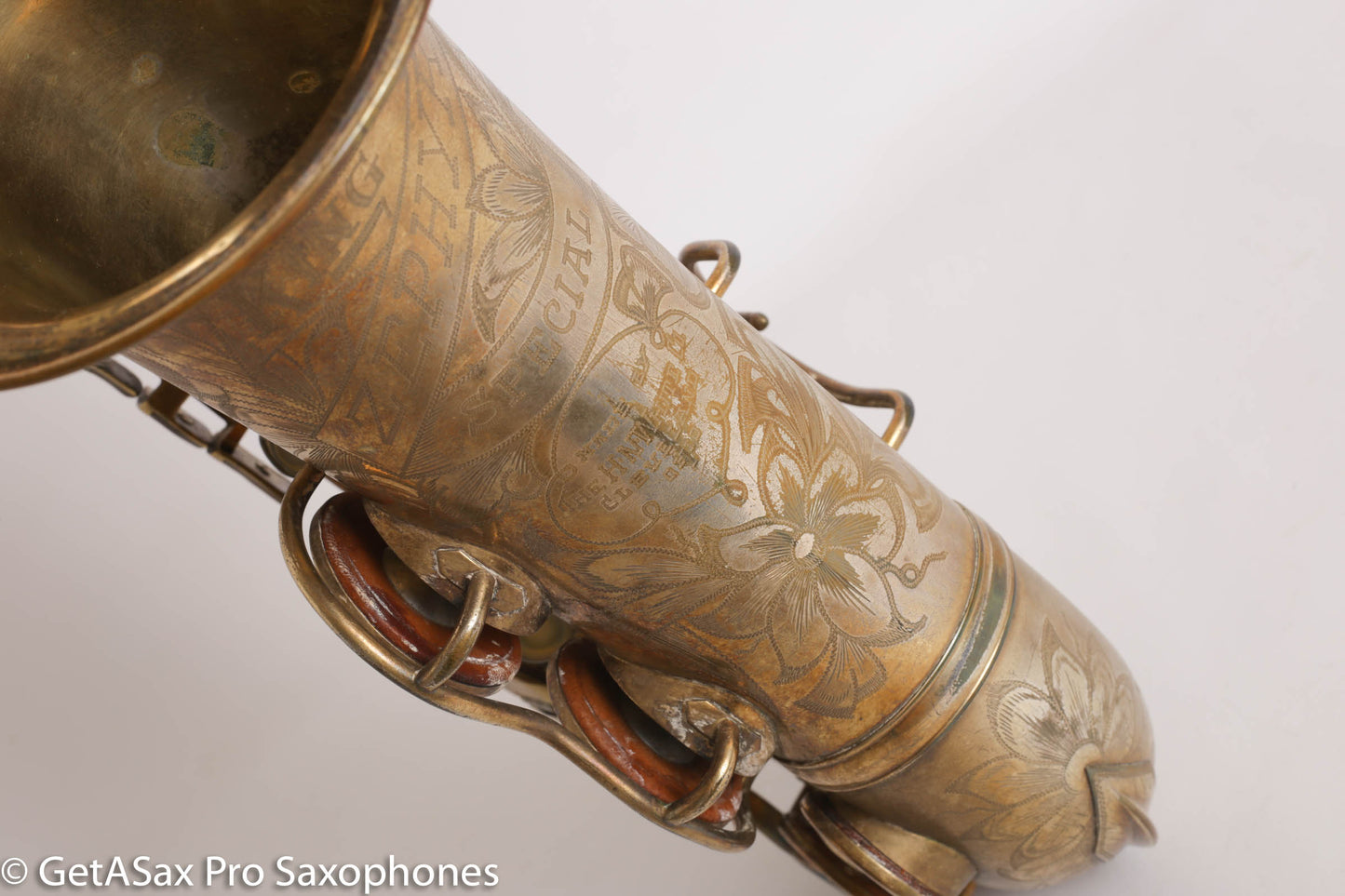 King Zephyr Special Alto Worn Original Gold Plate Rare!