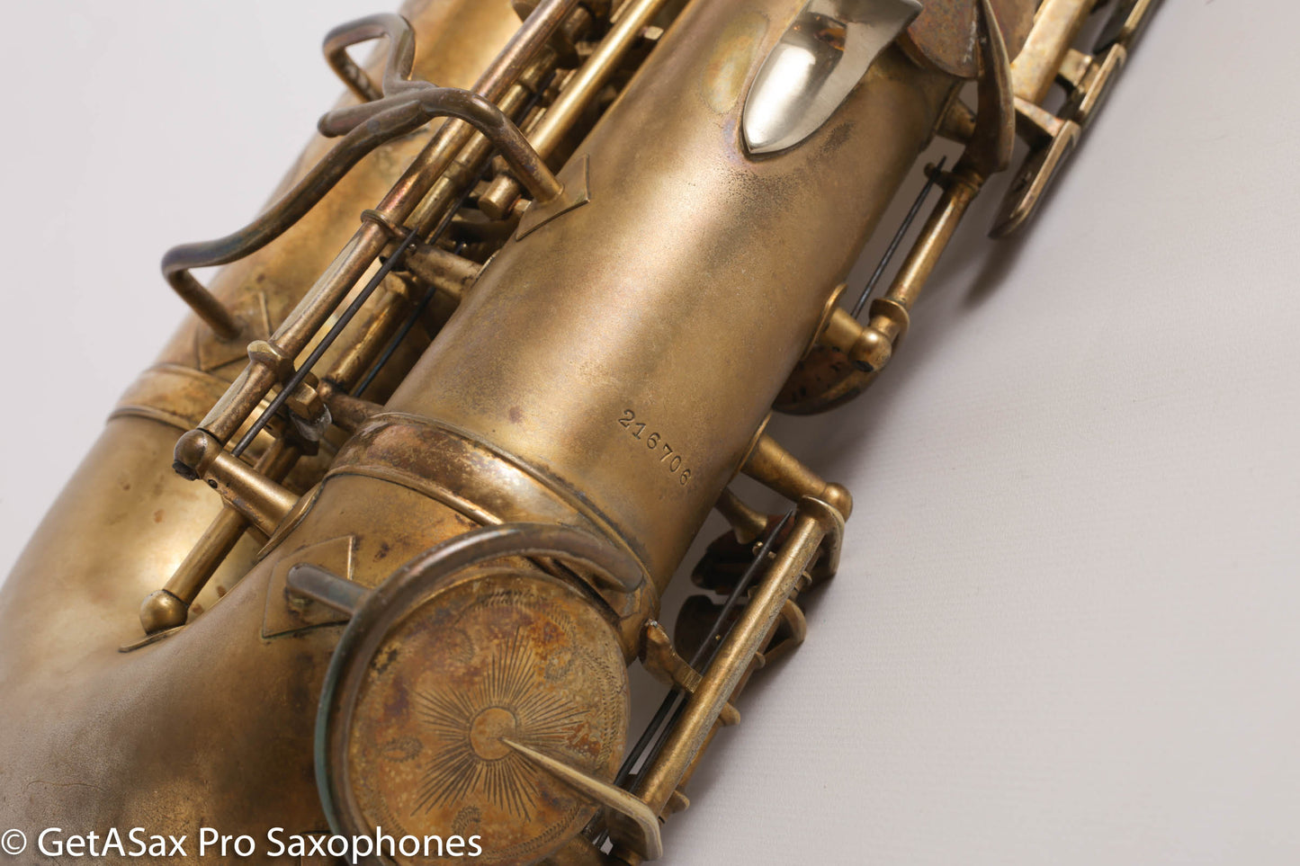 King Zephyr Special Alto Worn Original Gold Plate Rare!