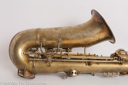 King Zephyr Special Alto Worn Original Gold Plate Rare!