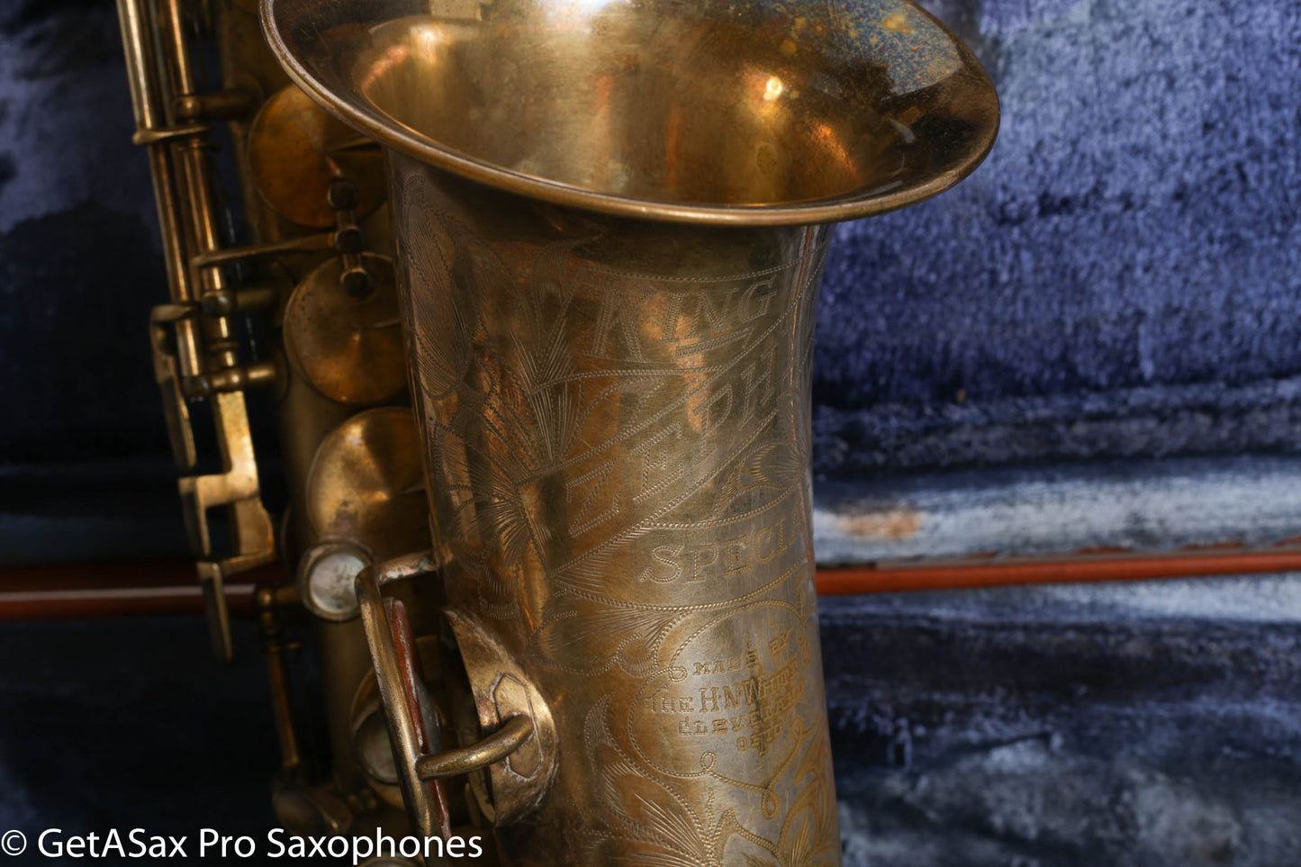 King Zephyr Special Alto Worn Original Gold Plate Rare!