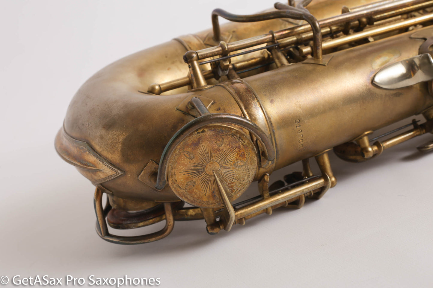 King Zephyr Special Alto Worn Original Gold Plate Rare!