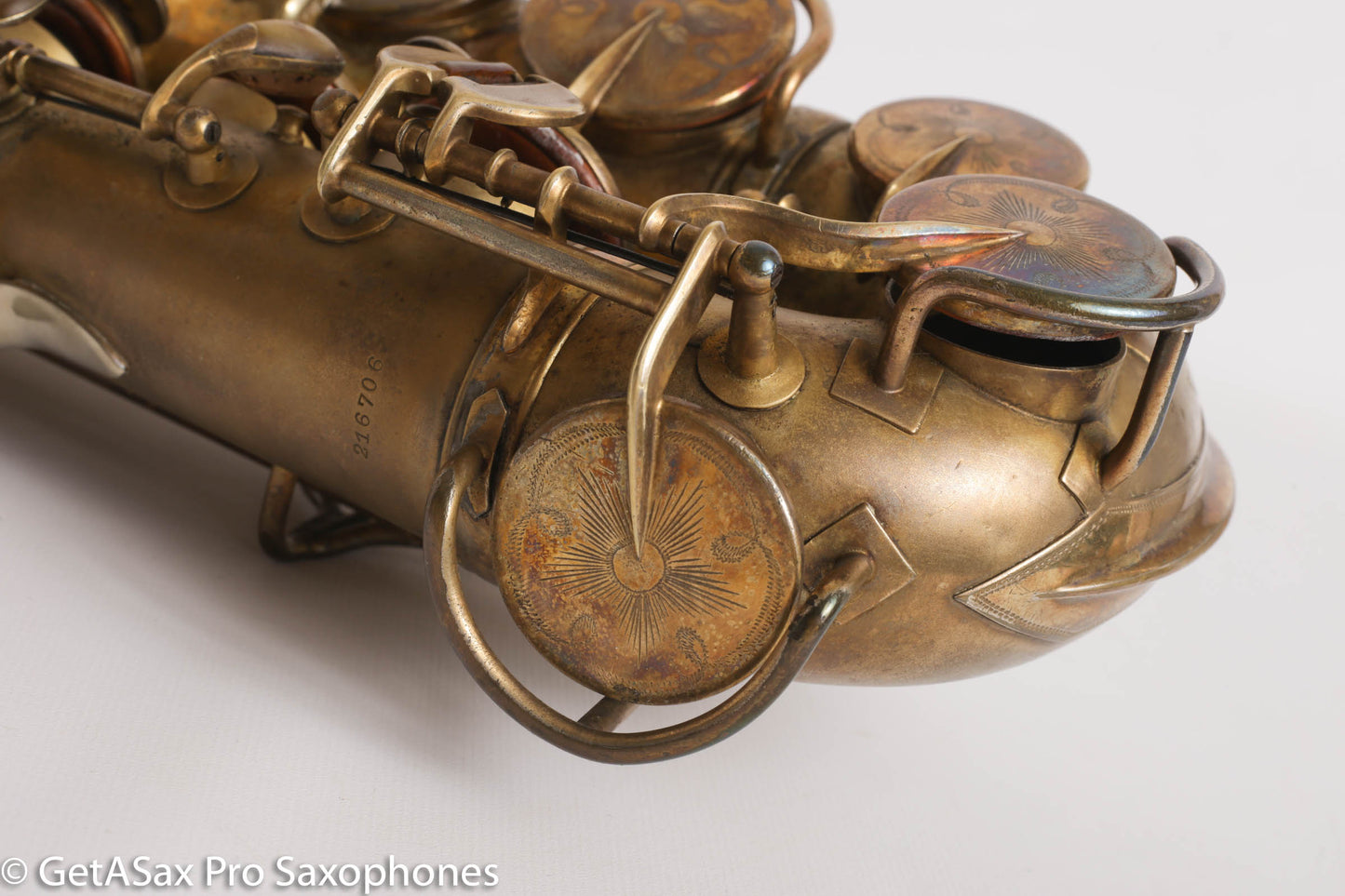 King Zephyr Special Alto Worn Original Gold Plate Rare!