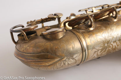 King Zephyr Special Alto Worn Original Gold Plate Rare!