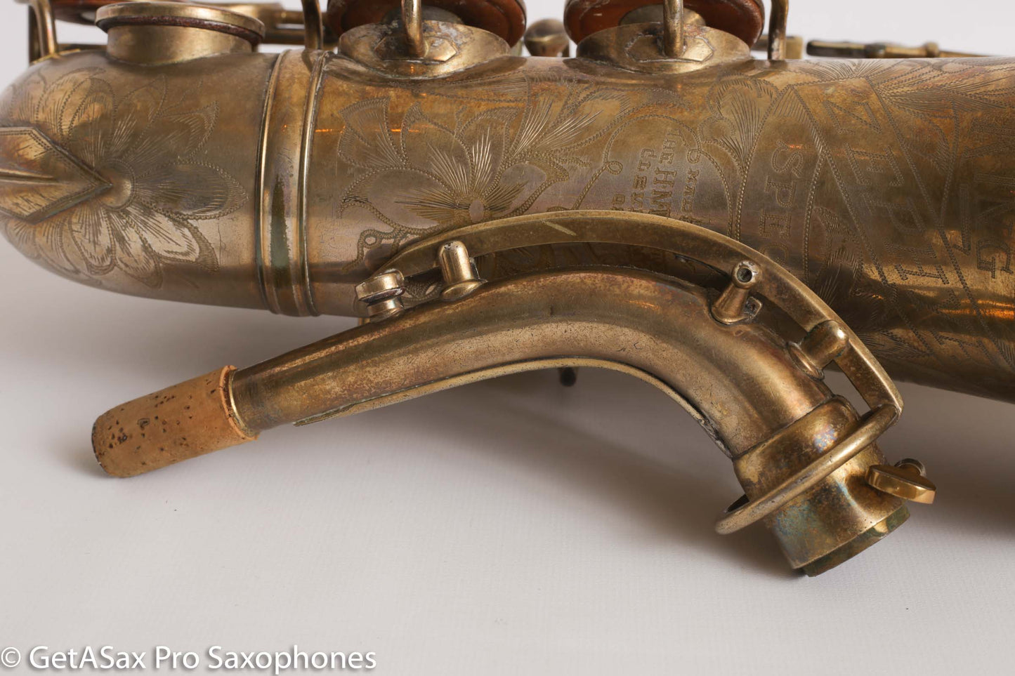 King Zephyr Special Alto Worn Original Gold Plate Rare!