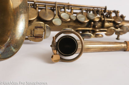 King Zephyr Special Alto Worn Original Gold Plate Rare!