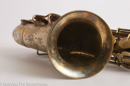 King Zephyr Special Alto Worn Original Gold Plate Rare!