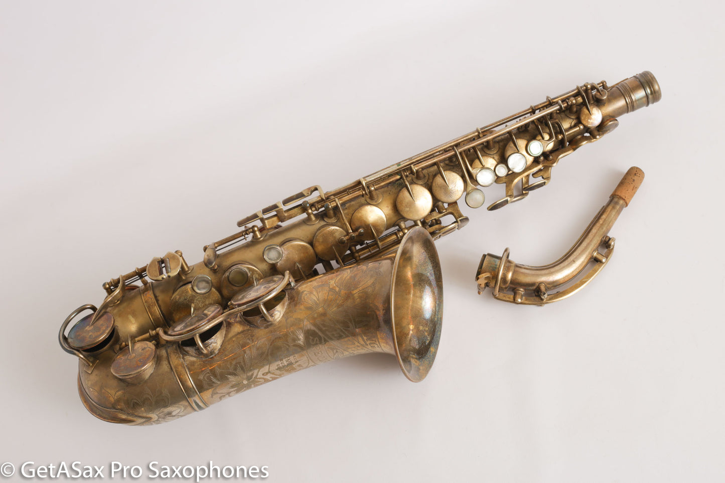 King Zephyr Special Alto Worn Original Gold Plate Rare!