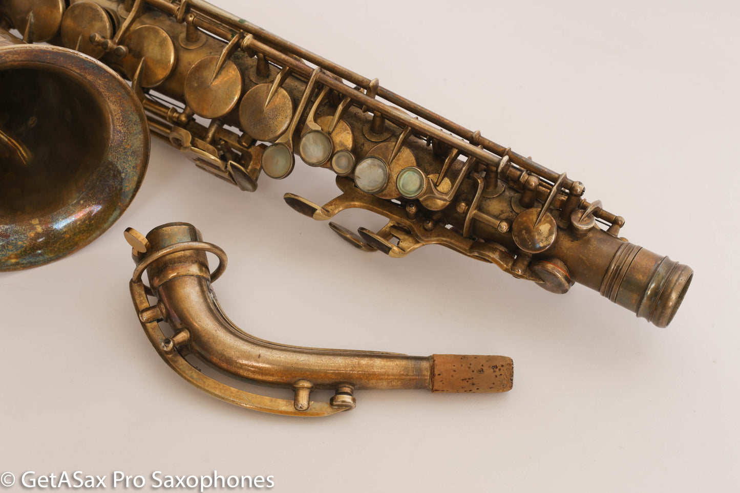 King Zephyr Special Alto Worn Original Gold Plate Rare!