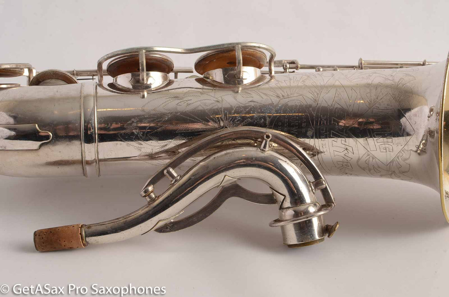 King Zephyr Tenor Saxophone Original Silver Plate Excellent Condition 202108