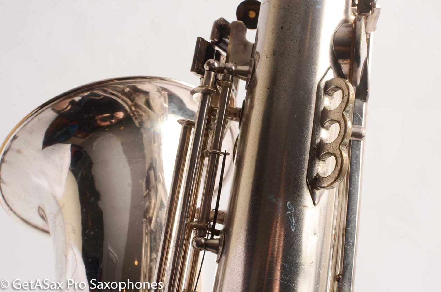 King Zephyr Tenor Saxophone Original Silver Plate Excellent Condition 202108