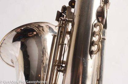 King Zephyr Tenor Saxophone Original Silver Plate Excellent Condition 202108
