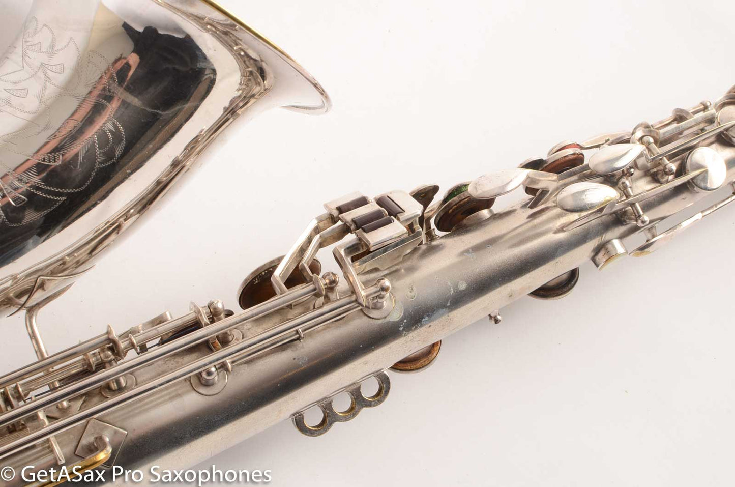 King Zephyr Tenor Saxophone Original Silver Plate Excellent Condition 202108