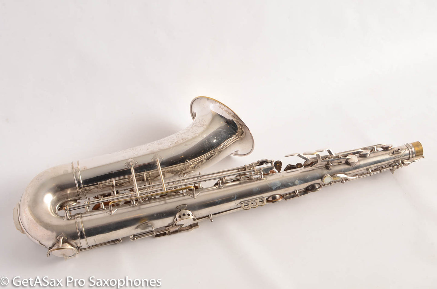 King Zephyr Tenor Saxophone Original Silver Plate Excellent Condition 202108