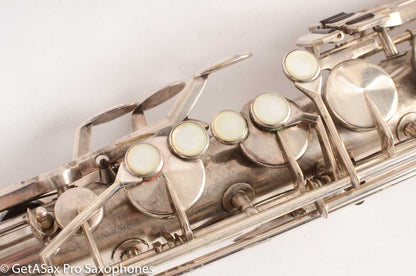 King Zephyr Tenor Saxophone Original Silver Plate Excellent Condition 202108