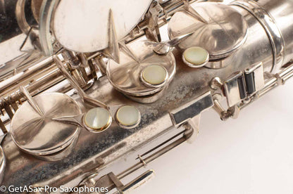 King Zephyr Tenor Saxophone Original Silver Plate Excellent Condition 202108