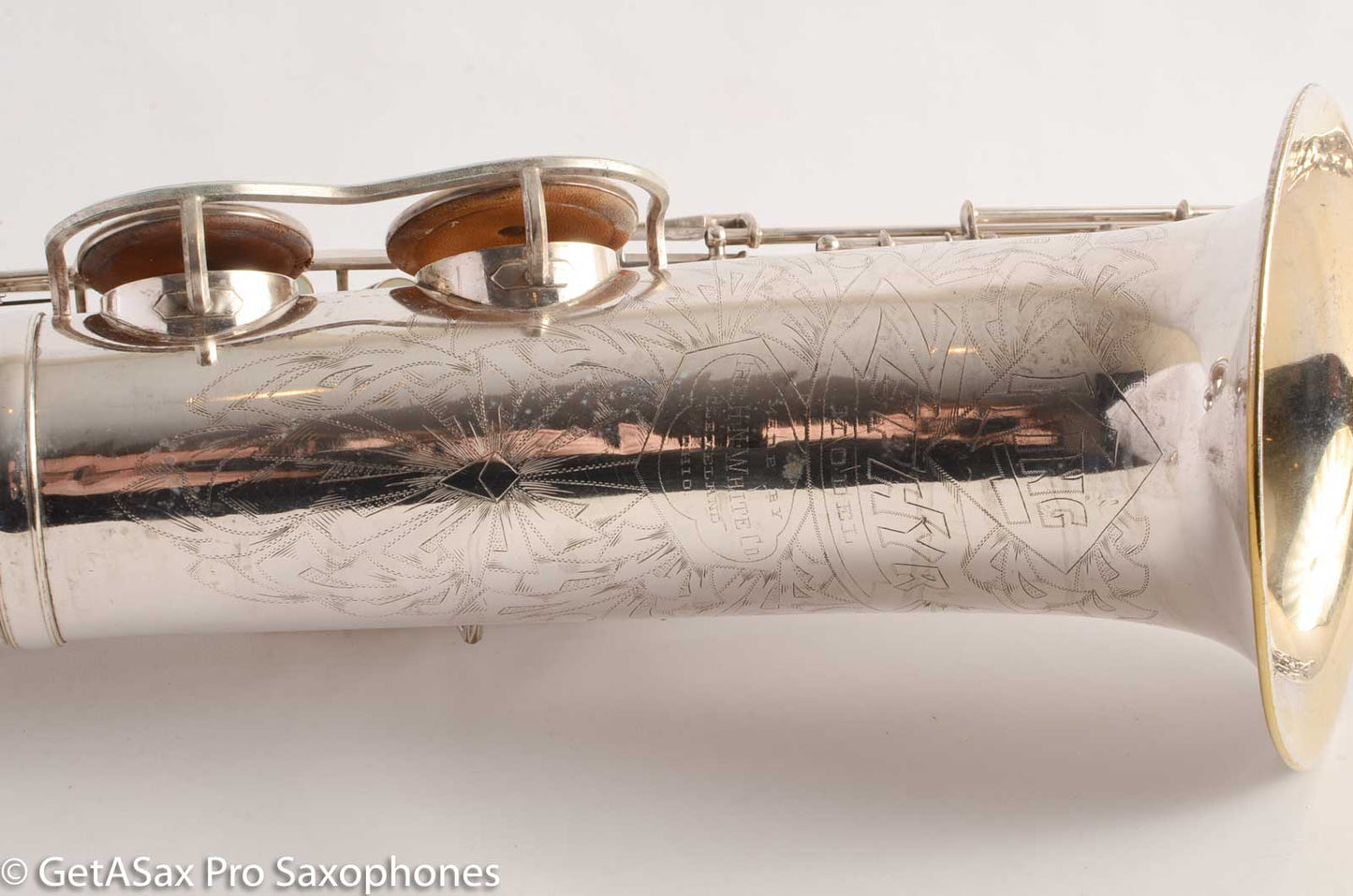 King Zephyr Tenor Saxophone Original Silver Plate Excellent Condition 202108