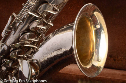 King Zephyr Tenor Saxophone Original Silver Plate Excellent Condition 202108