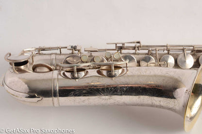 King Zephyr Tenor Saxophone Original Silver Plate Excellent Condition 202108