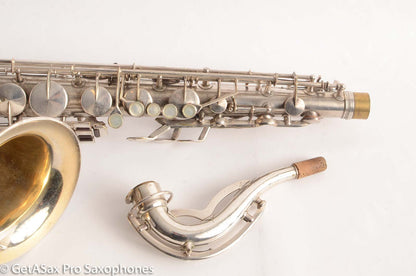 King Zephyr Tenor Saxophone Original Silver Plate Excellent Condition 202108