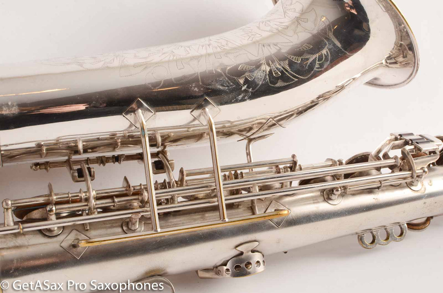 King Zephyr Tenor Saxophone Original Silver Plate Excellent Condition 202108