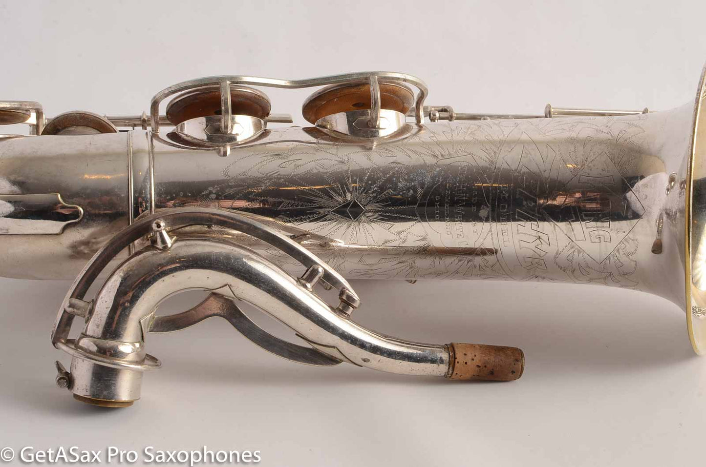 King Zephyr Tenor Saxophone Original Silver Plate Excellent Condition 202108