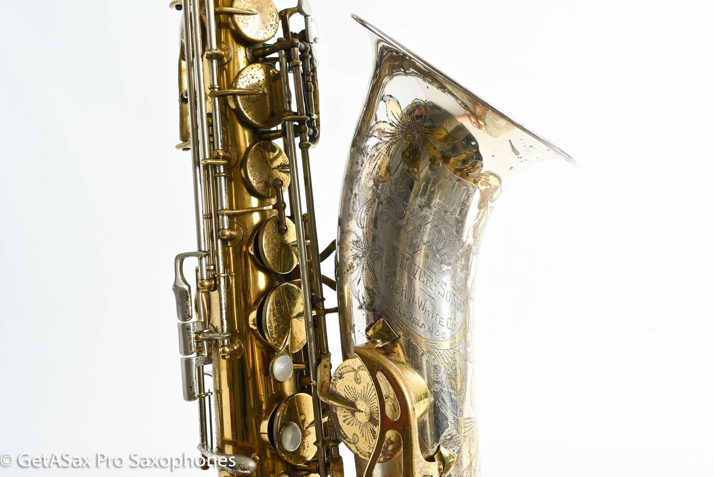 King SilverSonic Tenor 1959 Original Lacquer Gold in Engraving Double Socket Neck! 369108