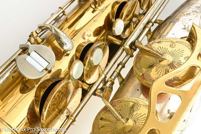 King SilverSonic Tenor 1959 Original Lacquer Gold in Engraving Double Socket Neck! 369108