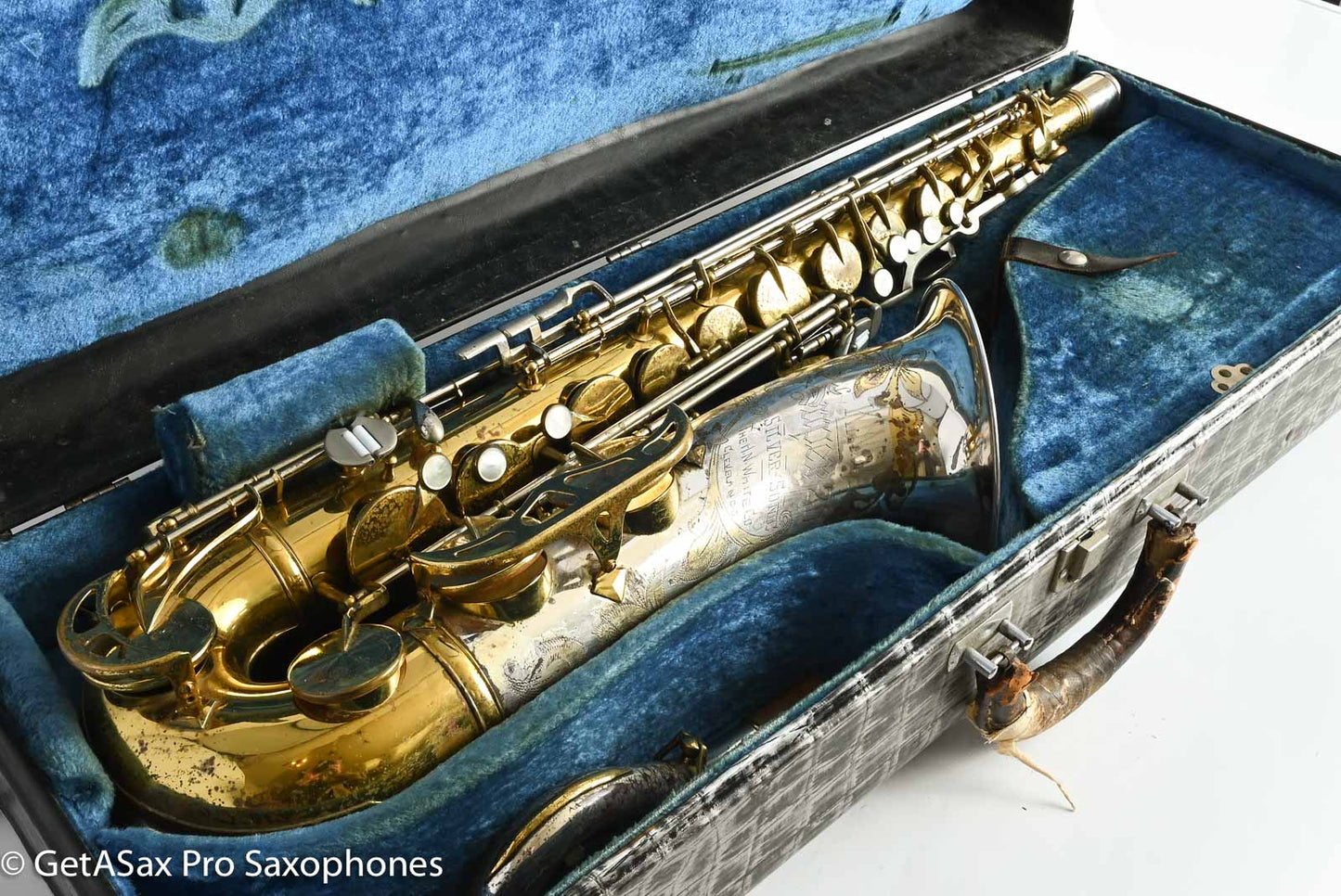 King SilverSonic Tenor 1959 Original Lacquer Gold in Engraving Double Socket Neck! 369108