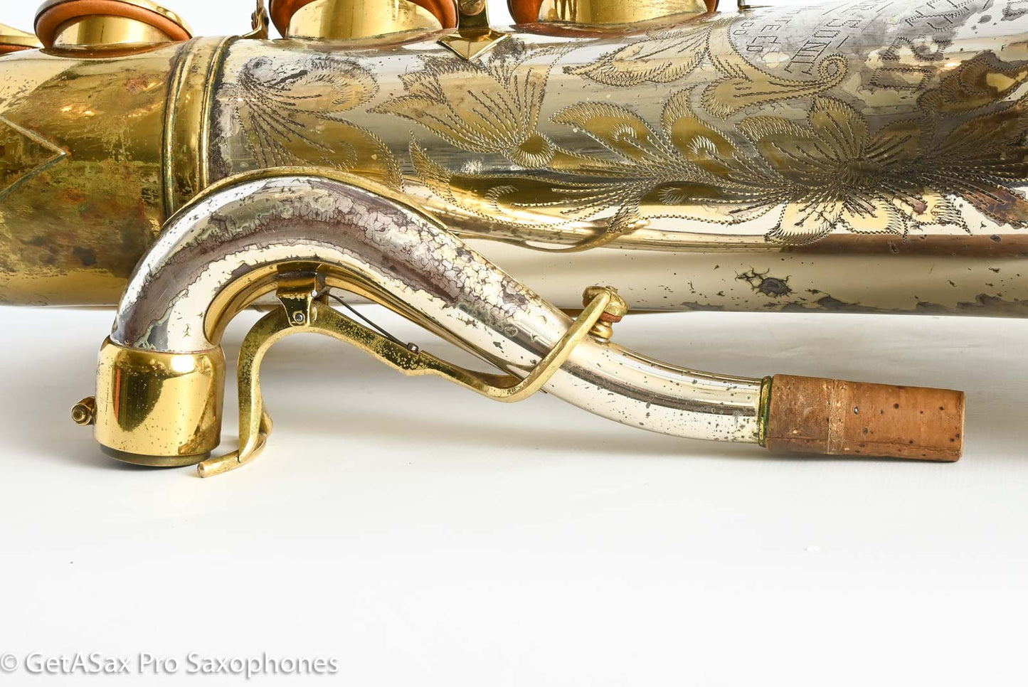 King SilverSonic Tenor 1959 Original Lacquer Gold in Engraving Double Socket Neck! 369108