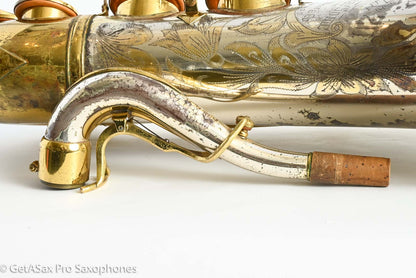 King SilverSonic Tenor 1959 Original Lacquer Gold in Engraving Double Socket Neck! 369108
