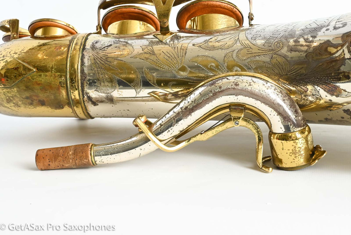 King SilverSonic Tenor 1959 Original Lacquer Gold in Engraving Double Socket Neck! 369108