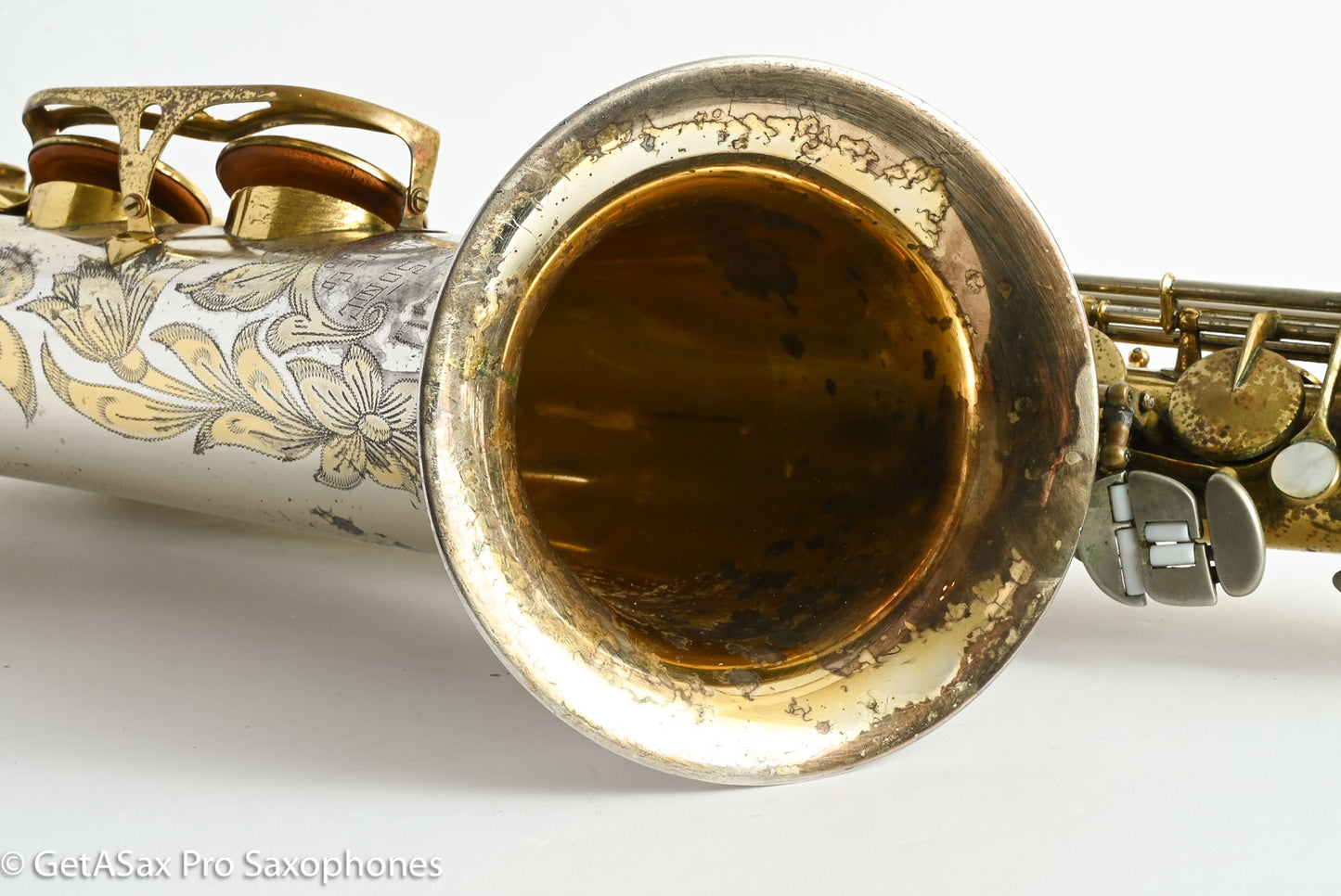 King SilverSonic Tenor 1959 Original Lacquer Gold in Engraving Double Socket Neck! 369108
