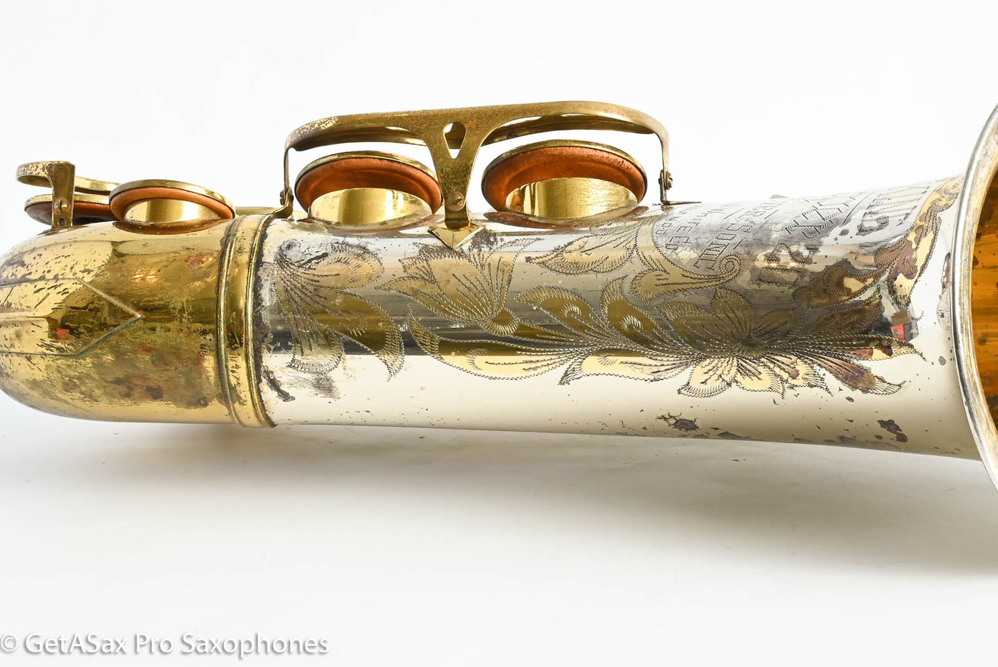 King SilverSonic Tenor 1959 Original Lacquer Gold in Engraving Double Socket Neck! 369108