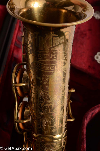 King Zephyr Special Alto - Super Early Serial, Unique Engraving