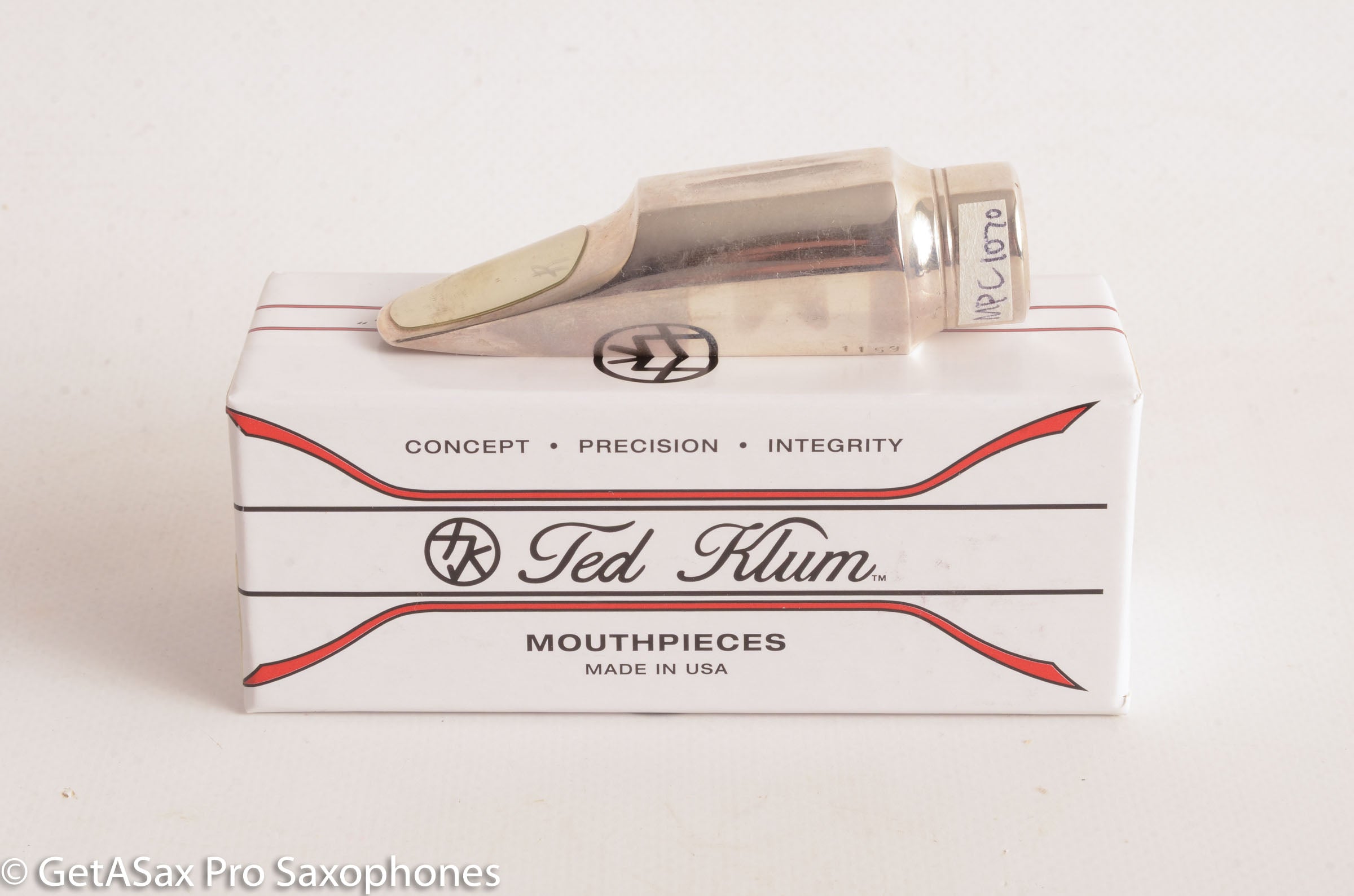 Ted Klum New York Model 6 Solid Silver Alto Saxophone Mouthpiece