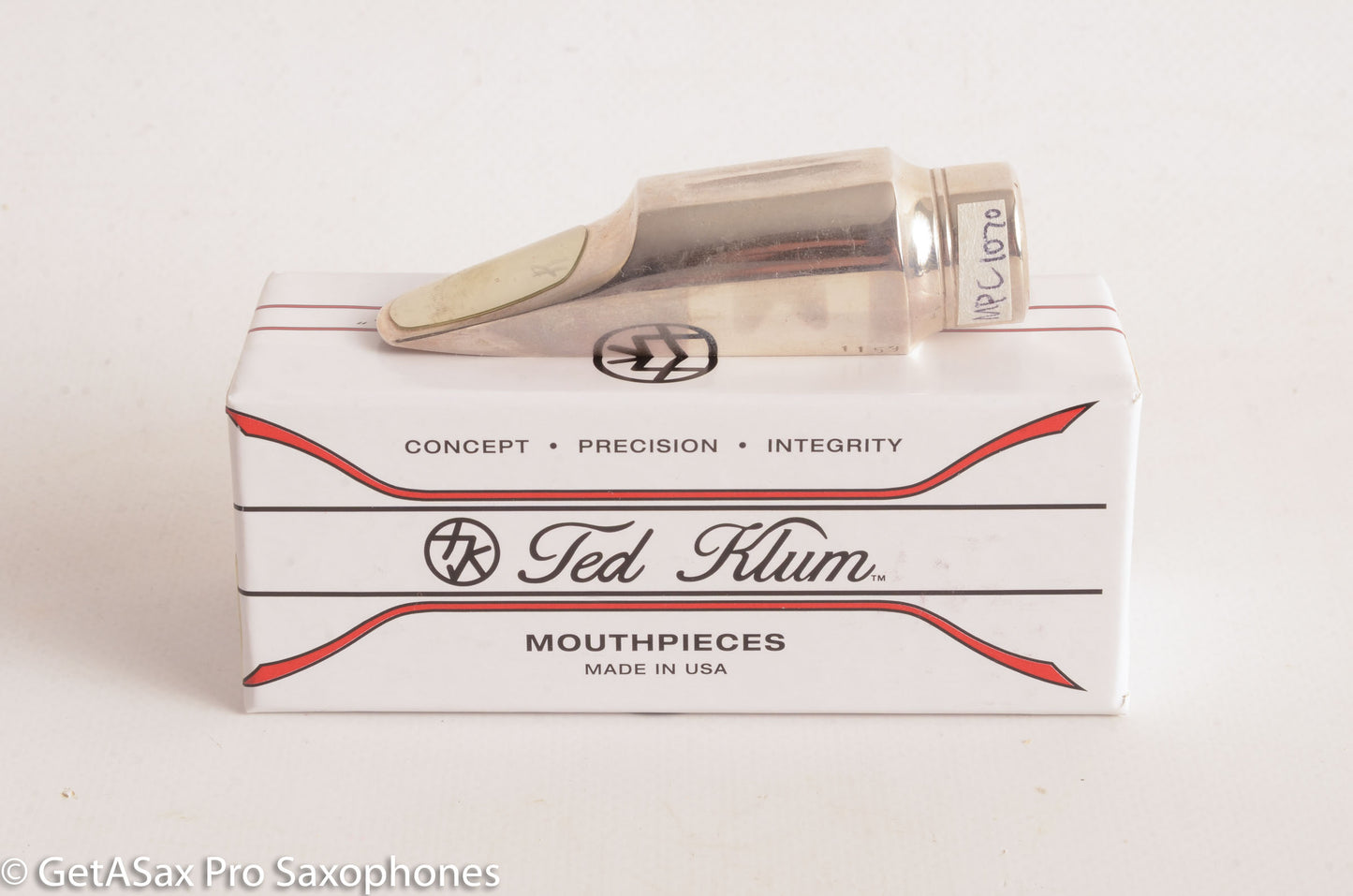 Ted Klum New York Model 6 Solid Silver Alto Saxophone Mouthpiece Mint MPC1070