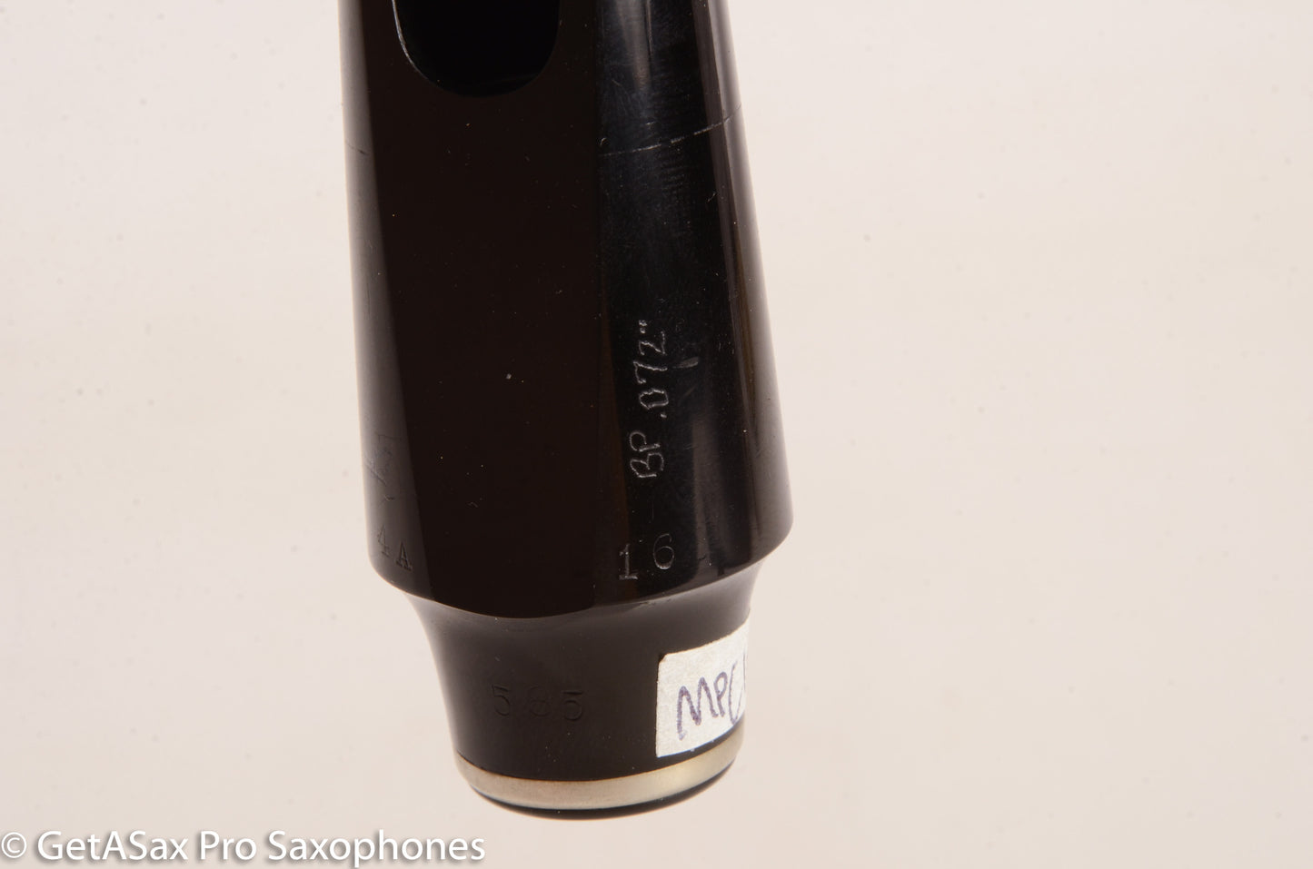 MC Gregory Model A Alto Saxophone Mouthpiece 4A (5A) 16 Brian Powell MPC1076