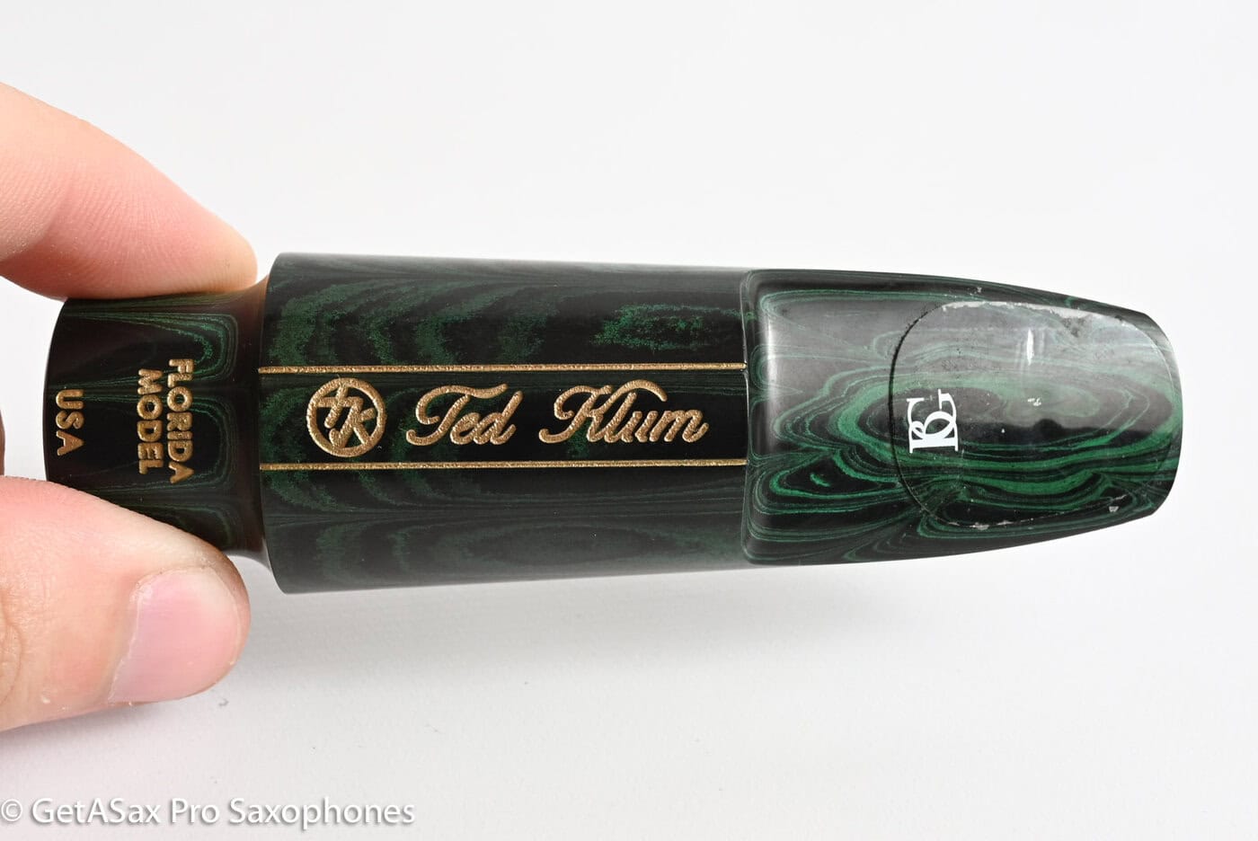 Ted Klum Florida Model 6* .096 Green Marbled Tenor Saxophone Mouthpiece MPC1908