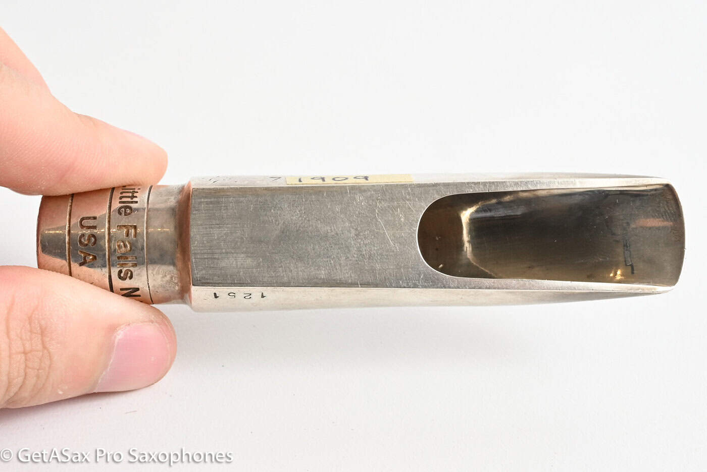 Ted Klum FocusTone Solid Silver Handcrafted 7 .101 Tenor Saxophone Mouthpiece w/ Ligature and Cap MPC1909