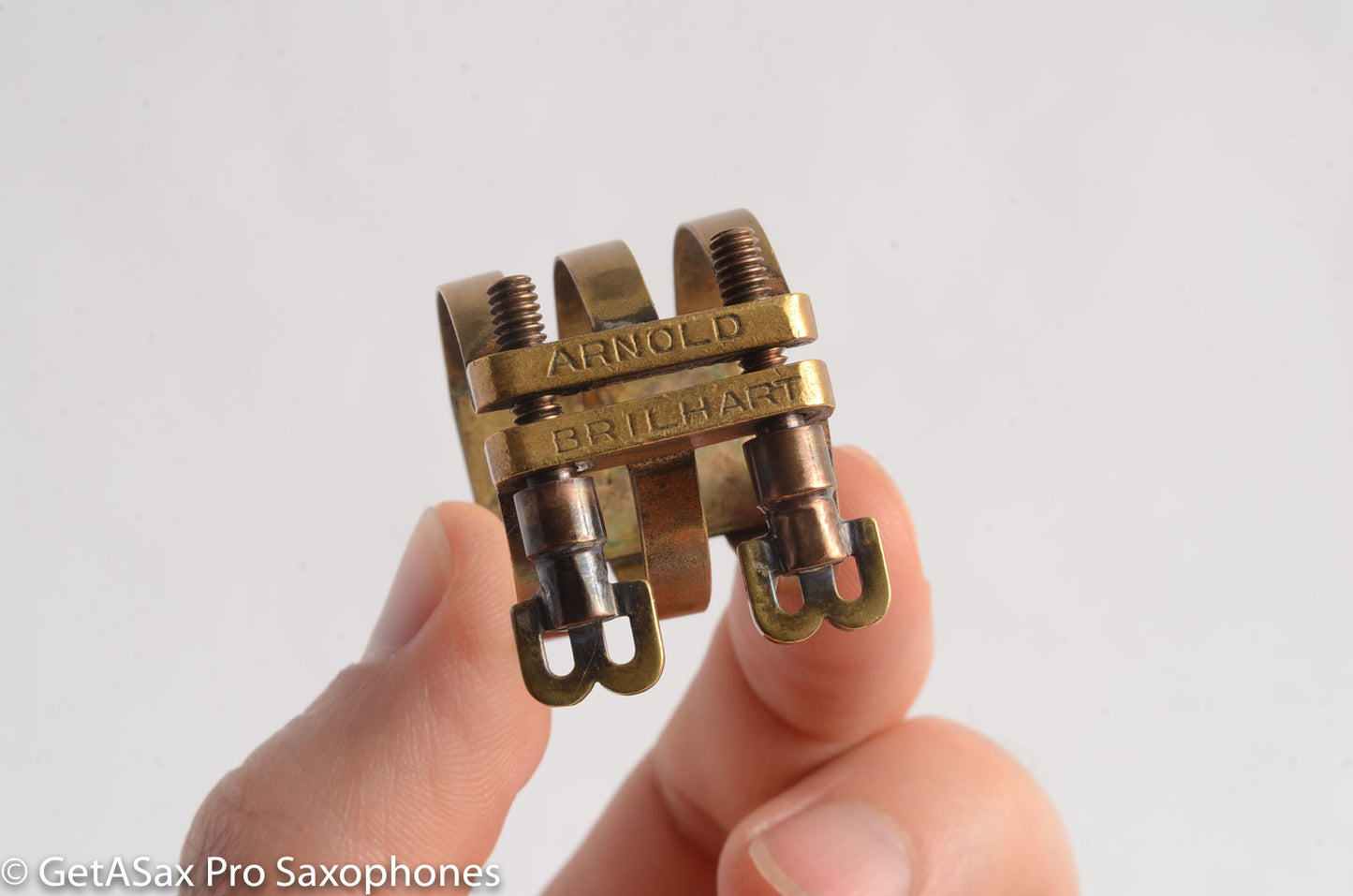 Brilhart Vintage BB Screws AL Metal 3-Band Alto Saxophone Ligature - The Original!