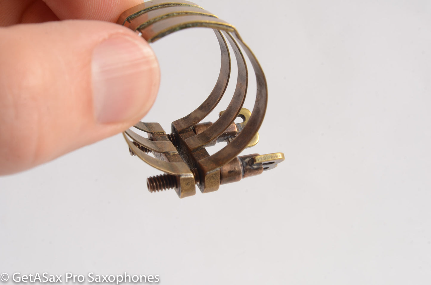 Brilhart Vintage BB Screws AL Metal 3-Band Alto Saxophone Ligature - The Original!