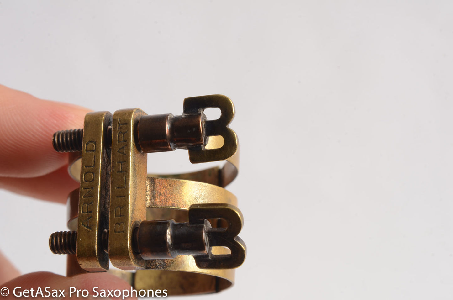 Brilhart Vintage BB Screws AL Metal 3-Band Alto Saxophone Ligature - The Original!