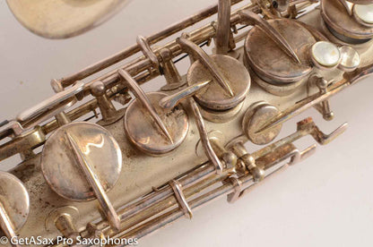 Martin Handcraft Alto Saxophone Original Silver Plate Very Good Condition 80194