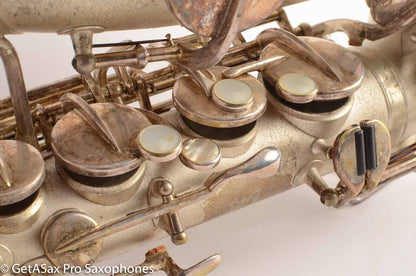 Martin Handcraft Alto Saxophone Original Silver Plate Very Good Condition 80194